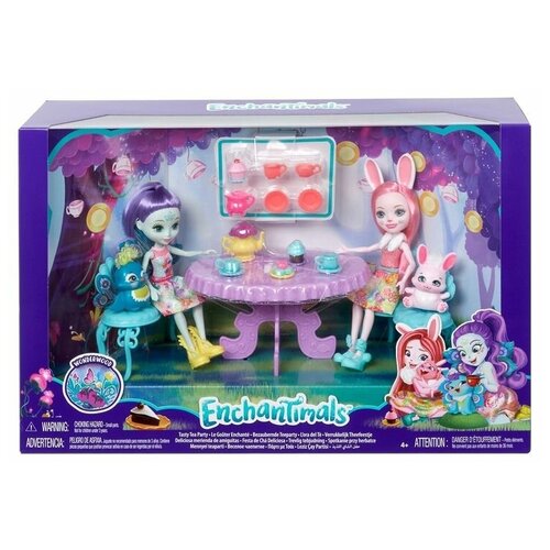 Игровой набор Enchantimals Чаепитие Пэттер Павлины и Бри Кроли, GLD41 набор игровой mattel enchantimals домик пэттер павлины