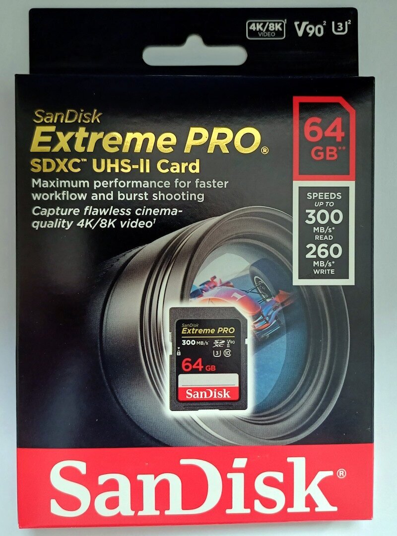 Карта памяти SanDisk Extreme PRO SDHC UHS-II 300MB/s