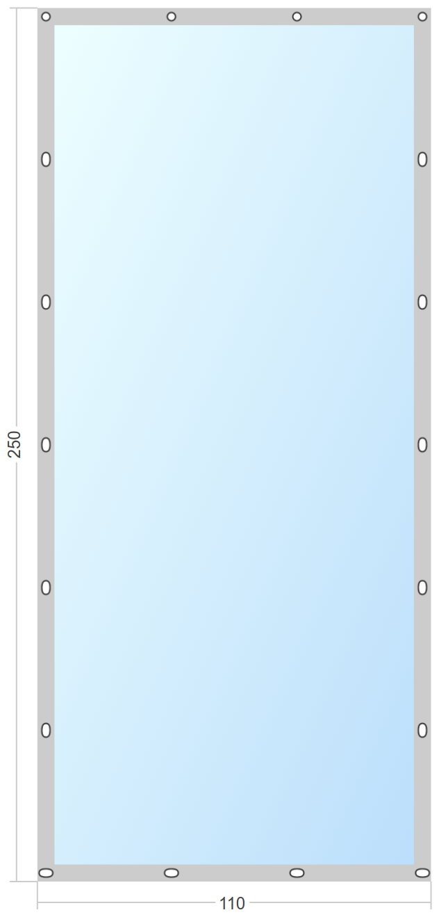 Мягкое окно Софтокна 110х250 см съемное, Французский замок, Прозрачная пленка 0,7мм, Серая окантовка, Комплект для установки - фотография № 3