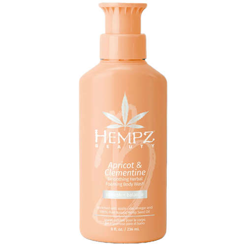 Гель HEMPZ для душа разглаживающий Абрикос и Клементин 236ml / Apricot & Clementine Smoothing Herbal Foaming Body Wash