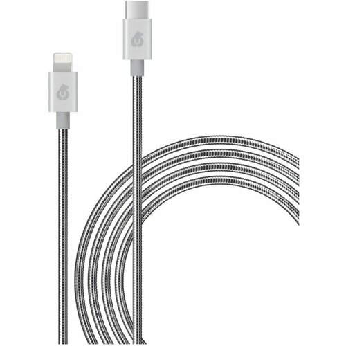 Кабель для Apple USB-C - Lightning MFI uBear Force Metal 1.2м серебристый