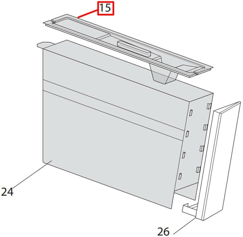 Крышка 5313225791 бака кофемашины DeLonghi Primadonna S - фотография № 4