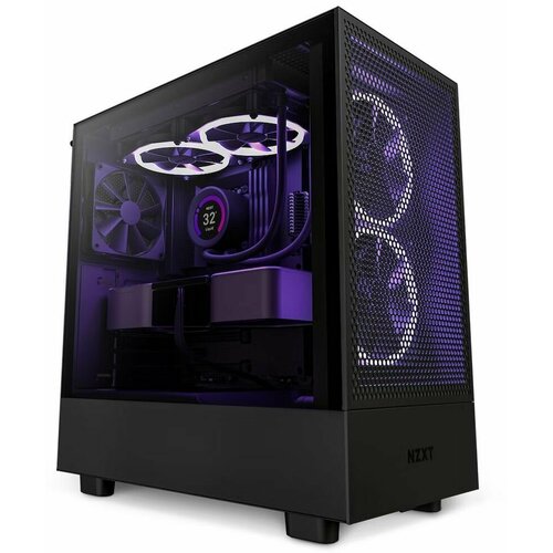 корпус nzxt h5 flow rgb mid tower белый Компьютерный корпус NZXT H5 FLOW, Черный