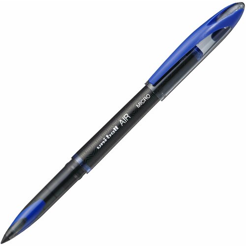 Ручка-роллер Uni-Ball AIR Micro синяя корпус черный узел 0 5 мм линия 0 24 мм, 6 шт