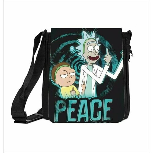 Сумка , черный набор из двух бокалов rick and morty рик и морти крик 570 мл стекло