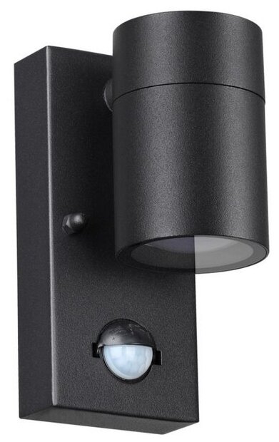 Уличный настенный светильник с датчиком движения и освещенности Odeon Light Motto 4389/1W