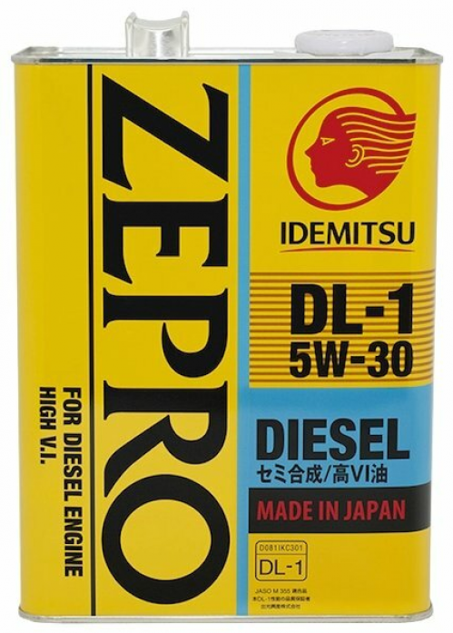 Масло моторное Idemitsu Zepro Diesel DL-1 5W30 полусинтетическое 4 л 2156004