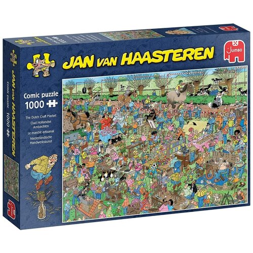 Пазл Jumbo 1000 деталей: Голландский рынок пазл jumbo 1000 деталей огородное хозяйство jan van haasteren