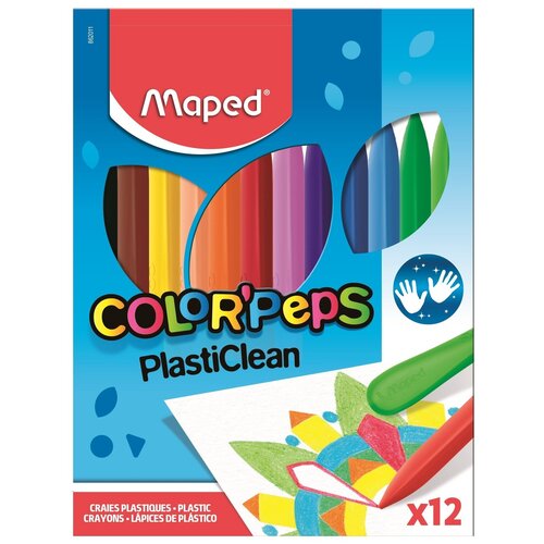 фото Maped. пластиковые мелки "color'peps" в картон. футляре, 12 шт арт.862011 нескучные игры