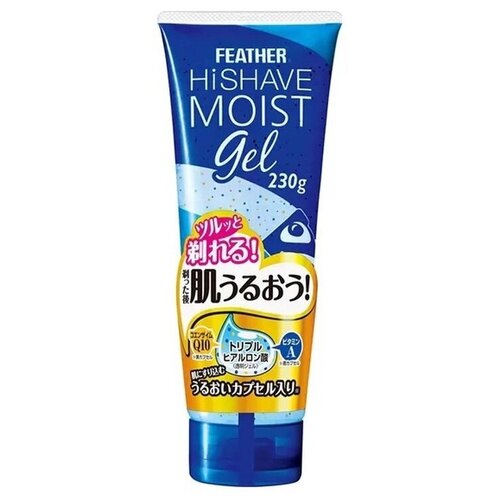 Feather HiShave Moist Gel Увлажняющий гель для бритья с гиалуроновой кислотой, 230 гр