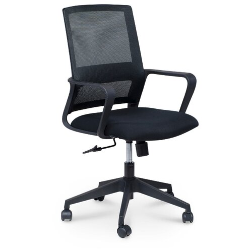 фото Компьютерное кресло практик lb черный пластик / черная сетка / черная ткань norden chairs