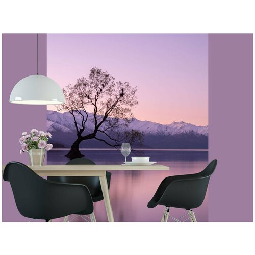 Фотообои HARMONY Decor Дерево в сиреневом озере, 200 x 270 см