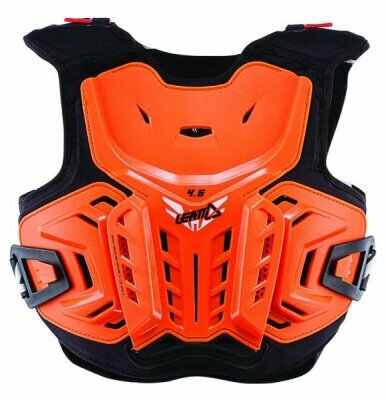 Защита панцирь подростковый для мотоцикла эндуро/мотокросс Leatt Chest Protector 4.5 Junior (Orange/White L/XL 2022 (5017120120))