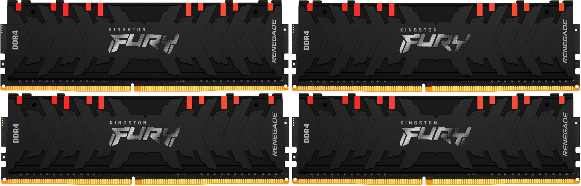 Оперативная память Kingston Fury 128 ГБ (32 ГБ x 4 ) DDR4 3200 МГц DIMM CL16 KF432C16RBK4/128