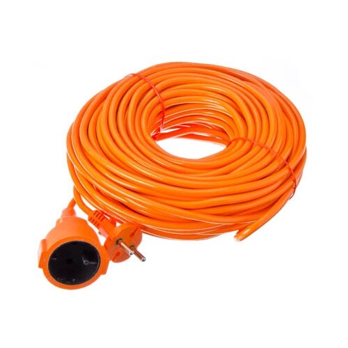 Удлинитель-шнур ЕРМАК 636-036, 1 розетка, с/з, 13А / 2200 Вт 1 30 м 1.5 м² оранжевый