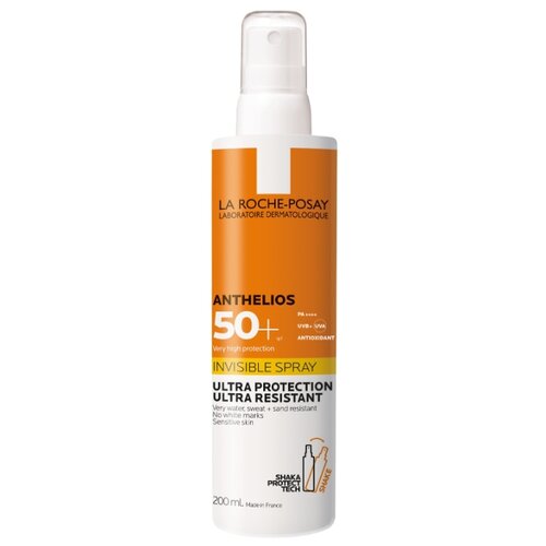 La Roche-Posay Anthelios солнцезащитный невидимый спрей SPF 50+ 200 мл la roche posay anthelios xl солнцезащитный спрей вуаль spf 50 200 мл