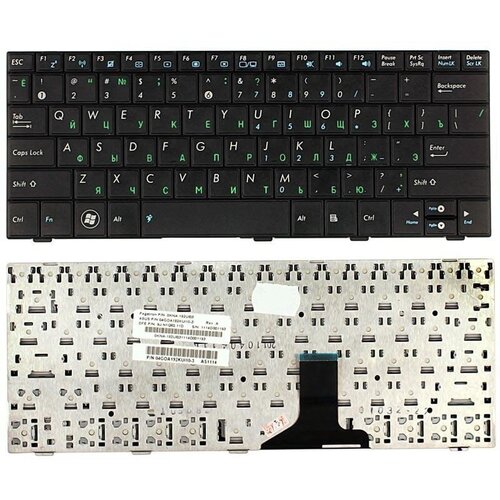 Клавиатура для ноутбука Asus EeePC 1001, 1001HA, 1005, 1005HA, 1008, 1008HA черная клавиатура для asus eee 1001px 1001pxd 1008p 1005ha 1005pe 09a33su 5282 mp 09a33su 5283