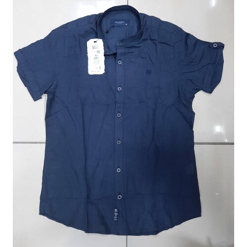 Рубашка MCL, размер M, синий сарафан и рубаха лен натуральный