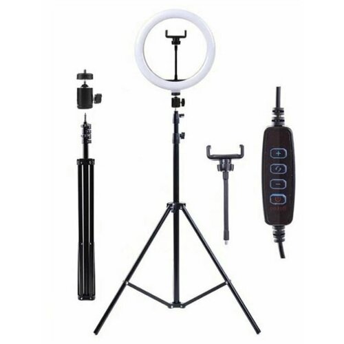 Кольцевая светодиодная лампа Ring Fill Light LED 26 см с регулируемым штативом 205 см без пульта в комплекте 98000₽