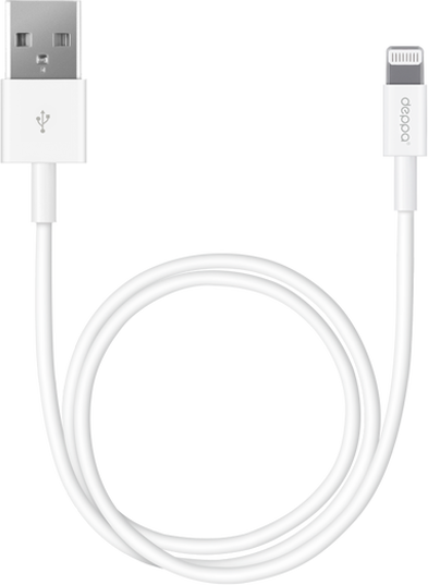 Кабель Deppa Lightning 8-pin - USB, 3m, белый