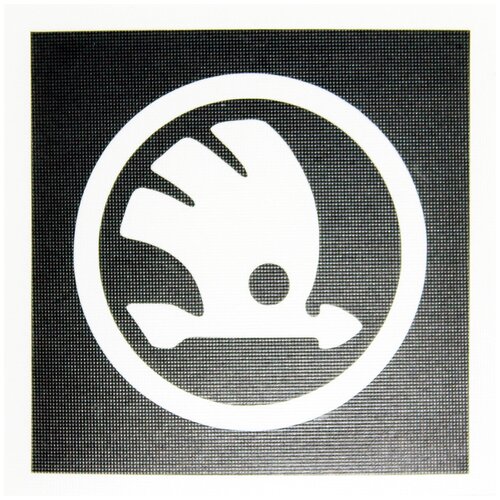 Трафарет наклейка Шкода 50х50мм на монтажной плёнке Skoda