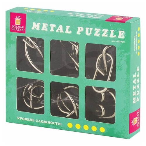 Головоломка Золотая сказка Metal Puzzle 662090 6 шт. головоломка золотая сказка metal puzzle 662087 6 шт серебристый