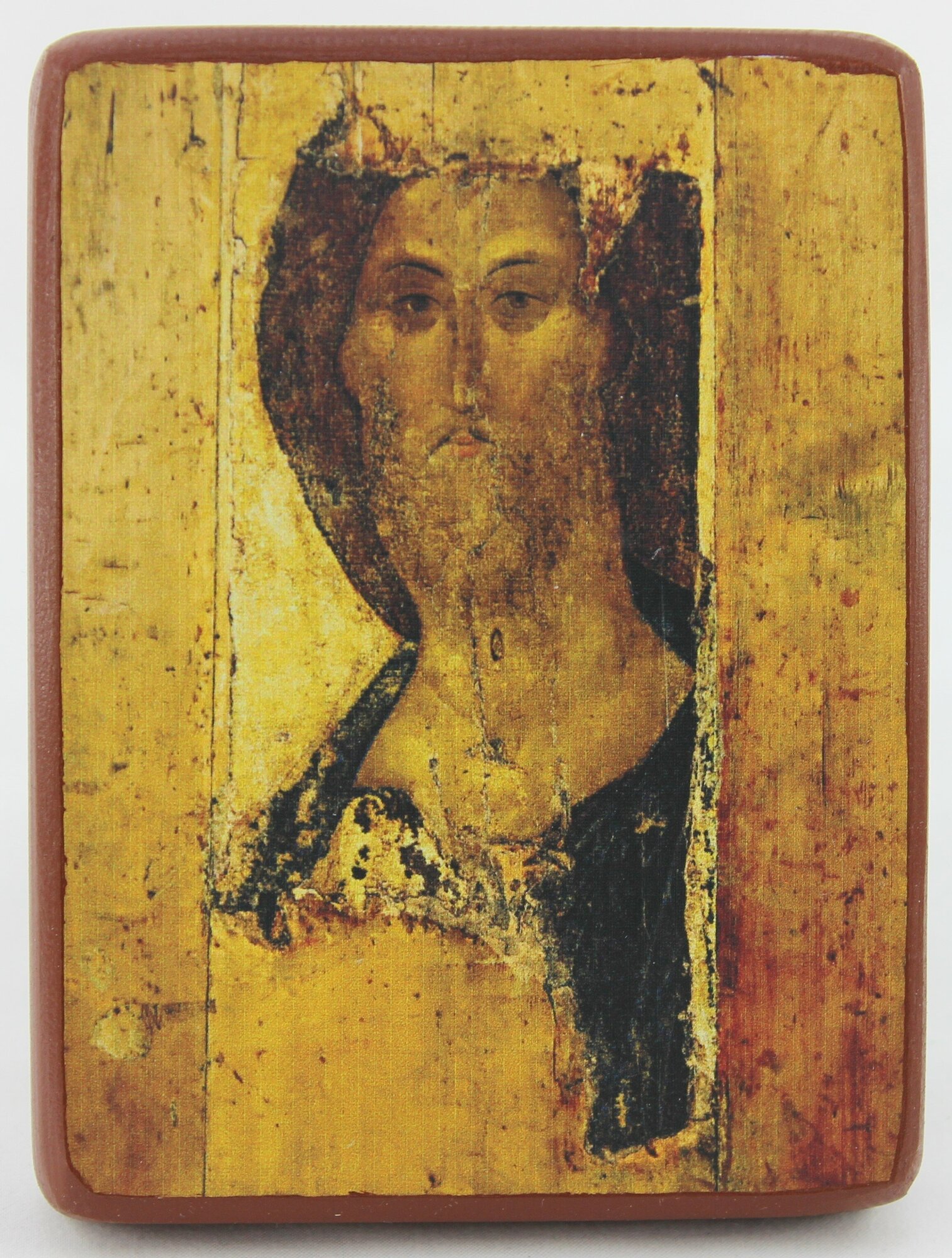 Православная Икона Спас Звенигородский, деревянная иконная доска, левкас, ручная работа(Art.1150Мм)