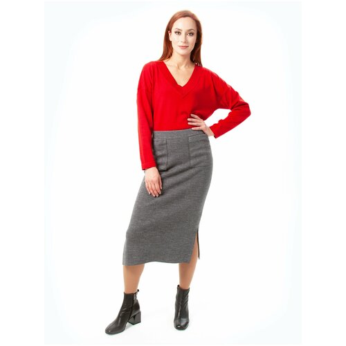 фото Юбка studio t, размер 52, серый