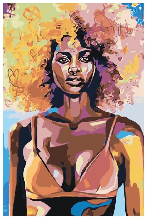Картина по номерам "Милая африканка", 40x60 см
