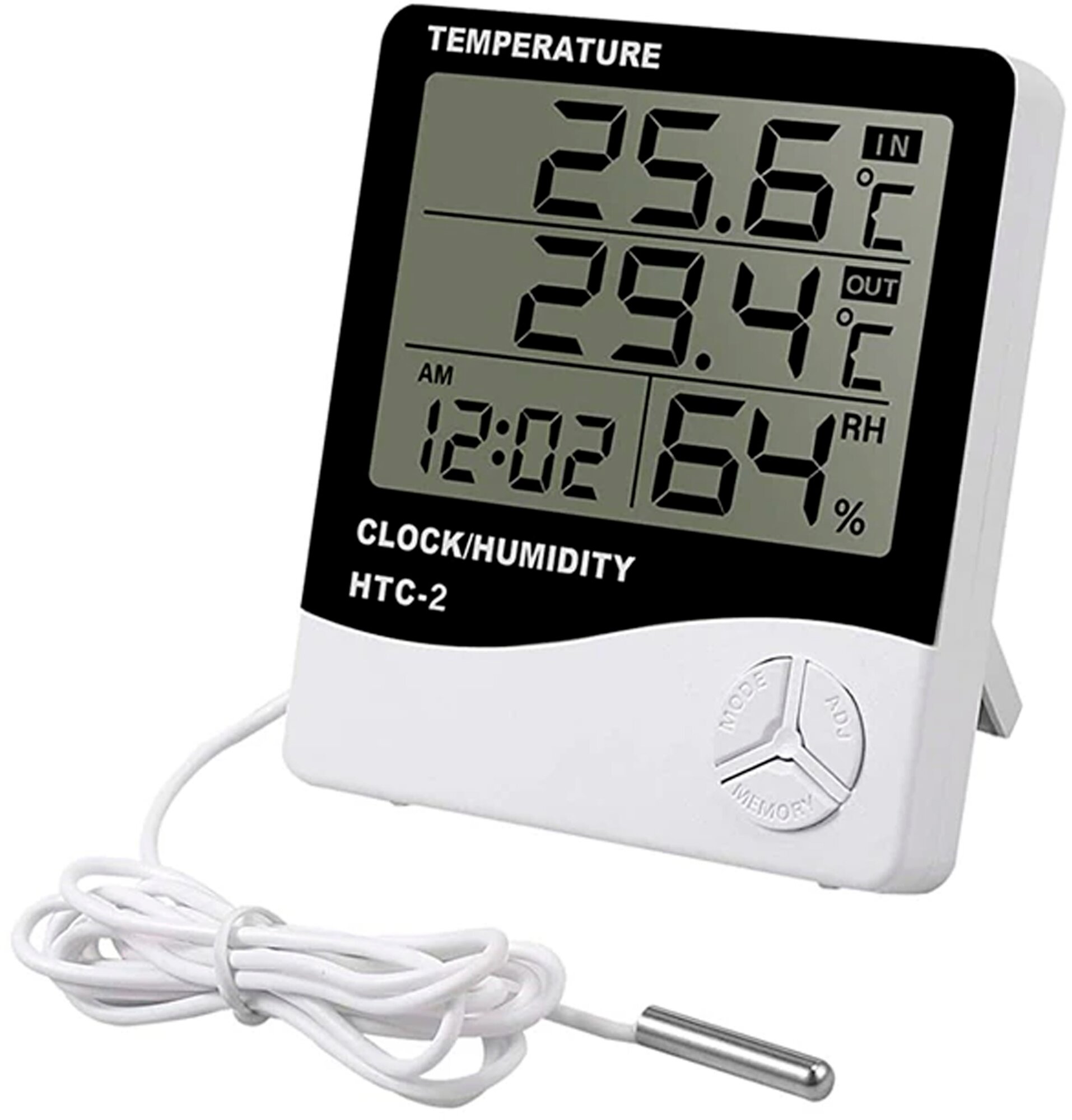 Метеостанция с измерением температуры и влажности воздуха в помещении HTC-2