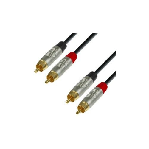 Кабель аудио 2xRCA - 2xRCA Adam Hall K4TCC0060 0.6m adam hall k 4 cat 50100 i дата кабель rj45 разъемы adam hall industriale 1 метр