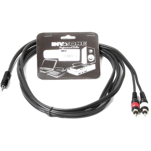 Кабель Invotone ACA2005 mini Jack 3.5 мм - 2 RCA длина 5 метров invotone acm1010bk кабель джек xlr 10 метров