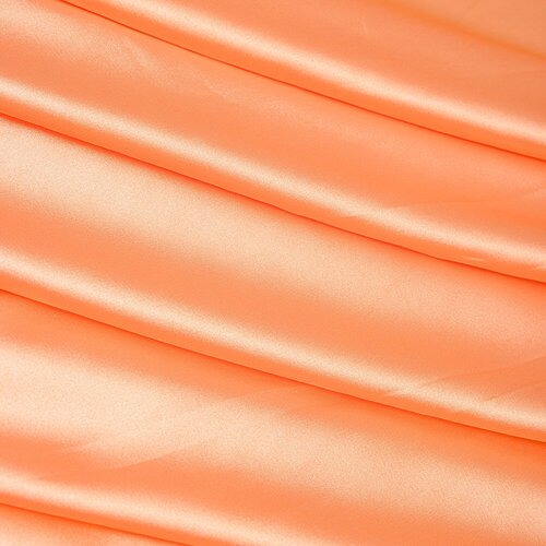 Ткань атлас Марио оранжевый без рисунка (588-27)