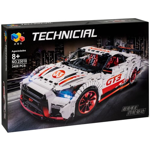 Конструктор Qi Zhi Le Technicial 23010 Nissan GT-R, 3408 дет.