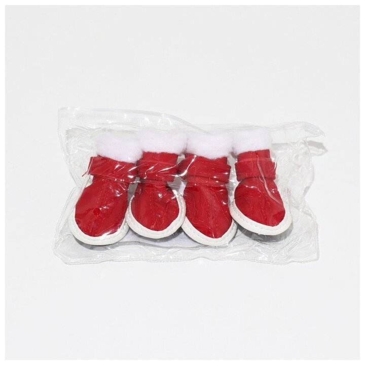 Ботинки "Кристмес", набор 4 шт, 2 размер, красные - фотография № 6