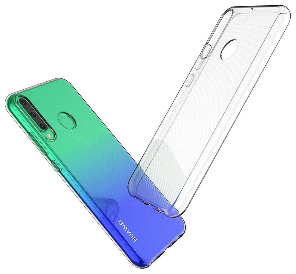 Чехол силиконовый для Huawei Honor 9C / Huawei P40 lite E / Huawei Y7P, (прозрачный)