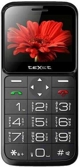 Телефон teXet TM-B226 черный-красный