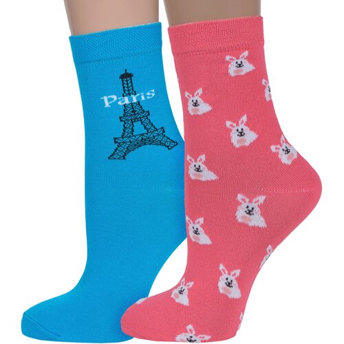 фото Носки брестские для девочек, 2 пары, размер 21-22, мультиколор