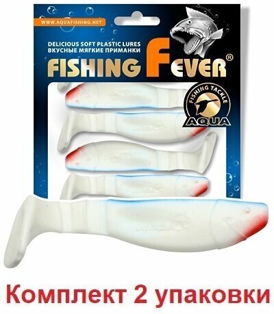 Риппер AQUA FishingFever FLAT, длина - 7,5cm, вес - 6,9g, упаковка 5 шт, цвет 006 (бело-синий с красным), 1 упаковка.