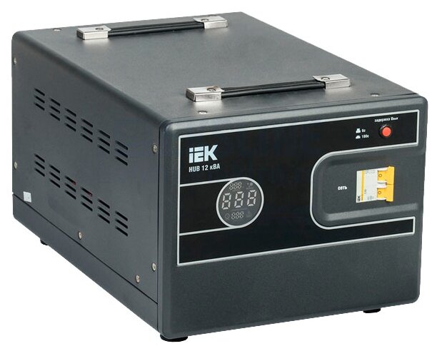 Стабилизатор напряжения IEK Hub 12кВА однофазный черный (ivs21-1-012-13) IVS21-1-012-13 .