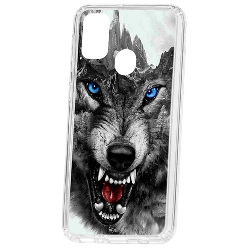 фото Чехол на samsung galaxy m30s kruche print волк