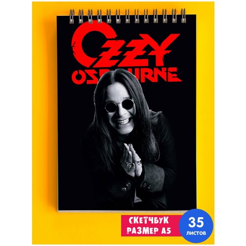 Скетчбук - Альбом для рисования - тетрадь - записная книжка - блокнот А5 Black Sabbath ozzy osbourne Оззи Осборн