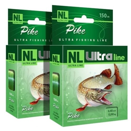 фото Рыболовная леска nl ultra pike (щука) набор 2шт по 150m 0,40mm aqua