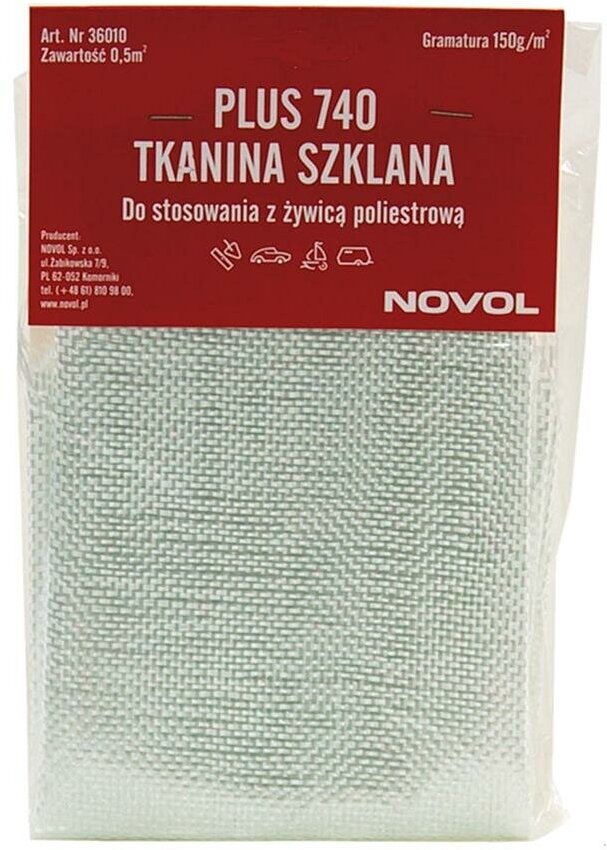 Стеклоткань Novol Plus 740 150 г./м2 размер 0,5 м2