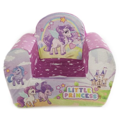 фото Игрушечное детское кресло "маленькая принцесса пони" с антискользящим основанием joyarty