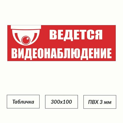 Табличка Ведется видеонаблюдение наклейка маленькая ведется видеонаблюдение