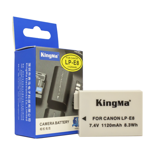 Аккумулятор, сменная батарея Kingma LP-E8 для фото/видео камер Canon (1120 mAh) kingma клетка для canon eos r10 kingma
