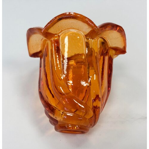 Плафон стеклянный цветочек, цвет оранжевый