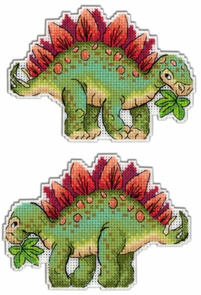Набор для вышивания крестом МП Студия Динозавры. Стегозавр, 9*13см