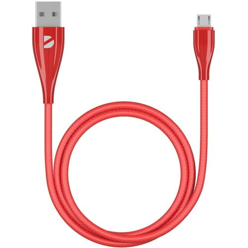 Дата-кабель Ceramic USB – micro-USB, 1 м, красный, Deppa, Deppa 72287 комплект 6 штук кабель deppa ceramic usb usb c 1м красный